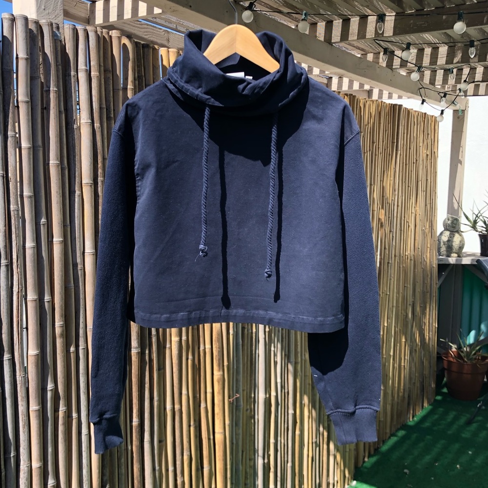 Cropped Cowl Sweatshirt